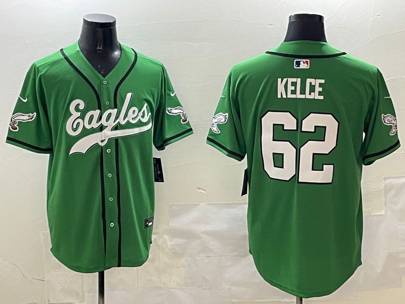 Men Philadelphia Eagles #62 Kelce Green three generations Jointly Name 2025 Nike Limited NFL Jersey style 9